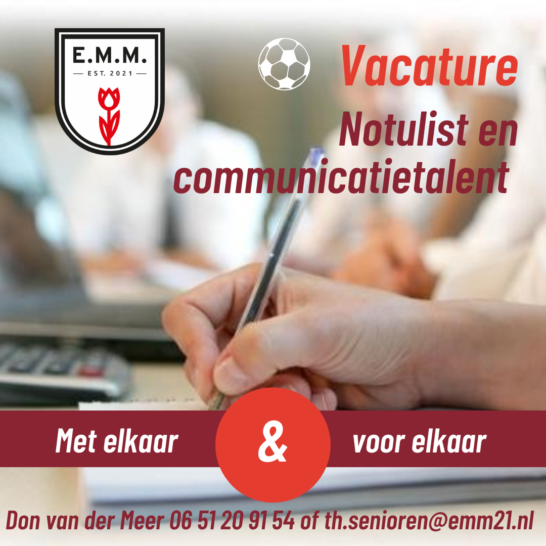 Notulist en communicatietalent gezocht!